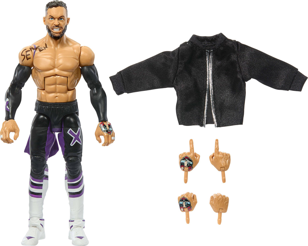 Mattel WWE Elite Actionfigur &amp; Zubehör, 15,2 cm grosses Sammlerstück Finn Balor mit 25 Gelenkpunkten