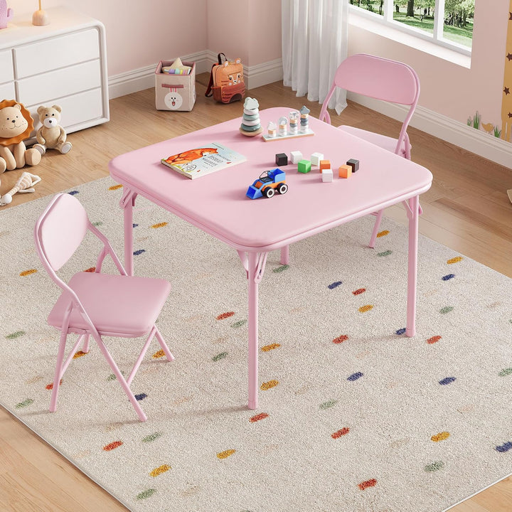 Litake Faltbares Kindertisch- und Stuhlset – Gepolstert &amp; robust – Perfekt zum Spielen, Malen &amp; Lern