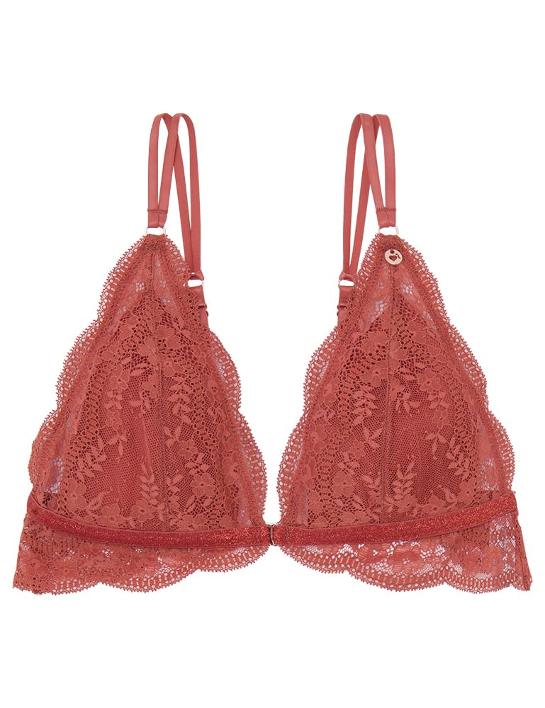 Women'secret Damen Gepolsterter Dreieckiger BH 85B Orange, 85B Orange