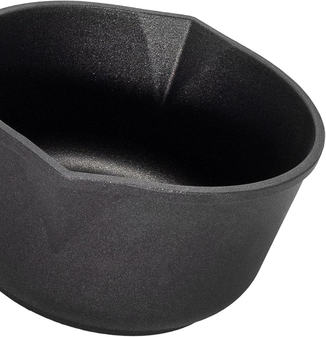 Eurolux Guss-Milchtopf Induktion Ø 18 cm - kleiner Universal-Stiel-Topf Aluguss mit Antihaft-Beschic