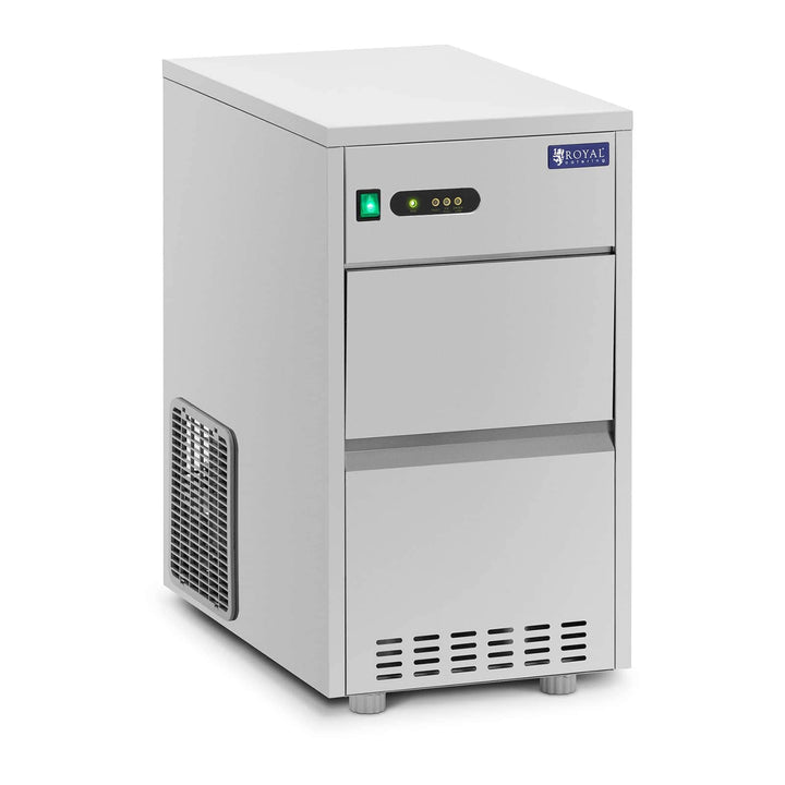Royal Catering RCIC-20BI Eiswürfelmaschine 20 kg/24 h 165 W Edelstahl Ice Maker Eiswürfelmaschine Ga