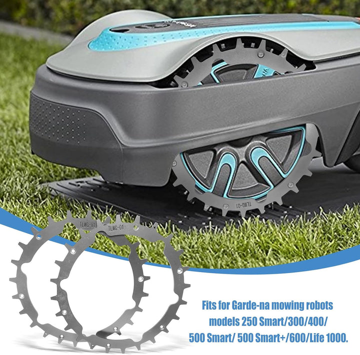 CDIYTOOL Edelstahl Rasenmäher Spikes für Garden.a Sileno City Rasenmäherroboter, 212 mm Rasenmäher M