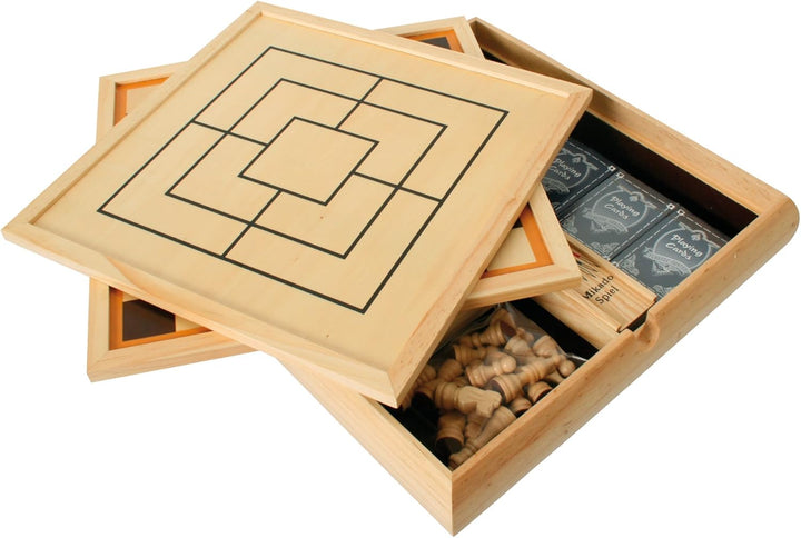 Bartl 101801 Spielesammlung gross mit 9 verschiedenen Gesellschaftsspielen aus Holz