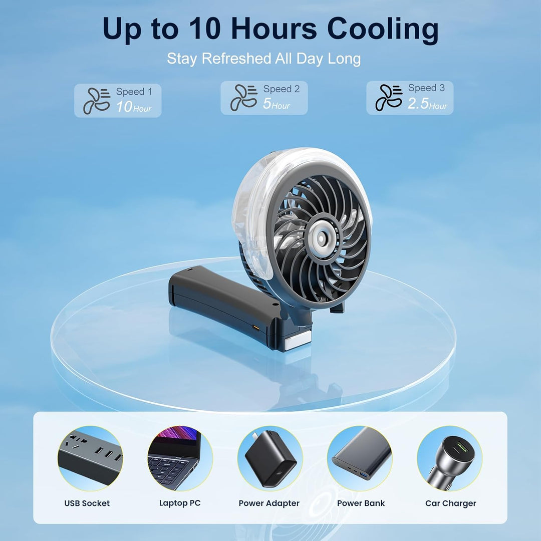 HandFan Handventilator elektrischen Ventilator-Schreibtisch USB-beweglicher Ventilator 3 Geschwindig
