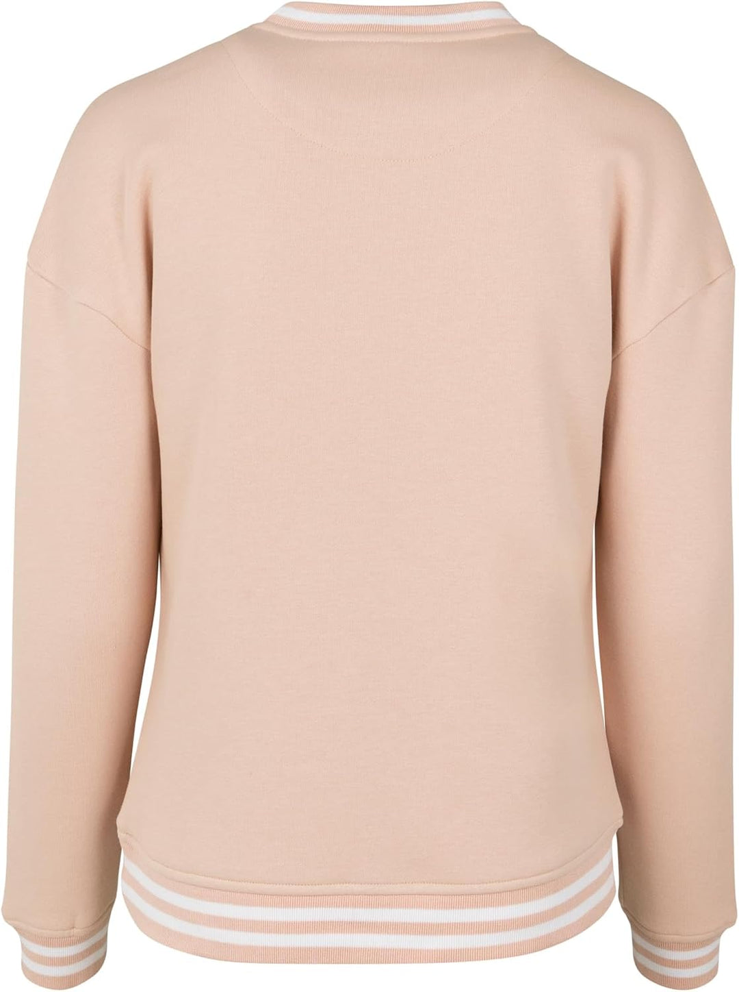 Build Your Brand Damen Sweatshirt Ladies College Crew Pullover, Frauen Sweater mit Streifen an den B