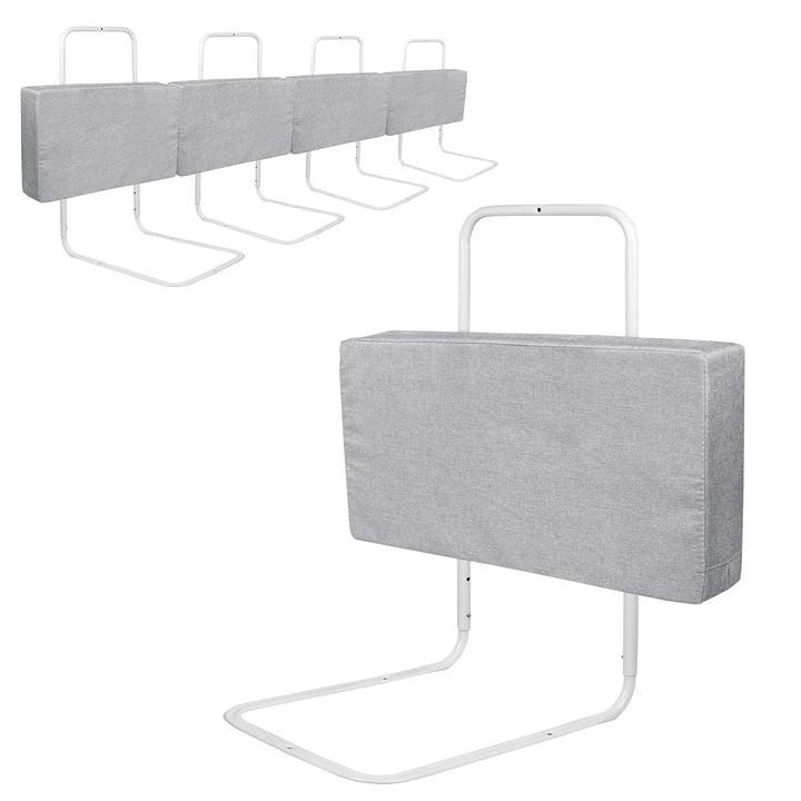 SUBTLETY 60cm Baby Bettgitter mit Leinen Softpack 5-Loch Höhenverstellbar Rausfallschutz Kinderbettg