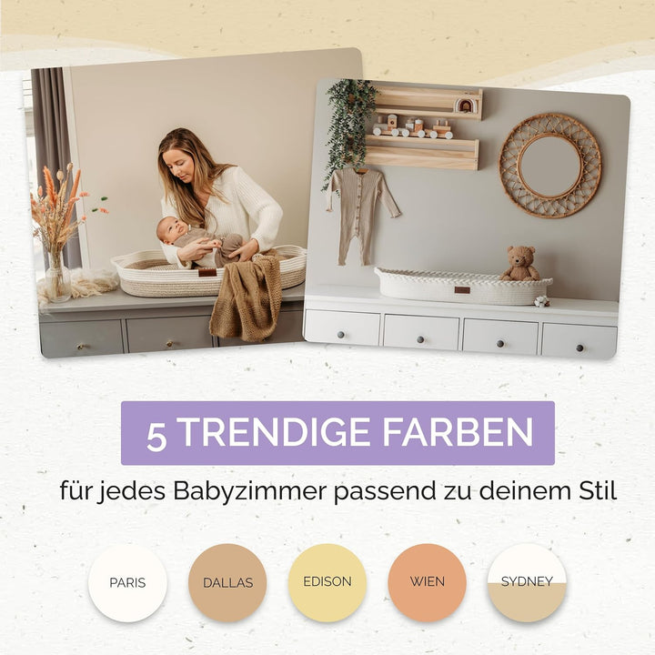 Yunioo Wickelkorb Baby mit Reise Wickelauflage, Weiche, tragbare, wasserabweisende Hülle Babykorb -