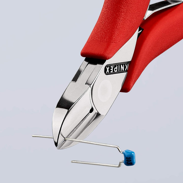 Knipex Elektronik-Seitenschneider mit Kunststoff überzogen 115 mm (SB-Karte/Blister) 77 01 115 SB ru