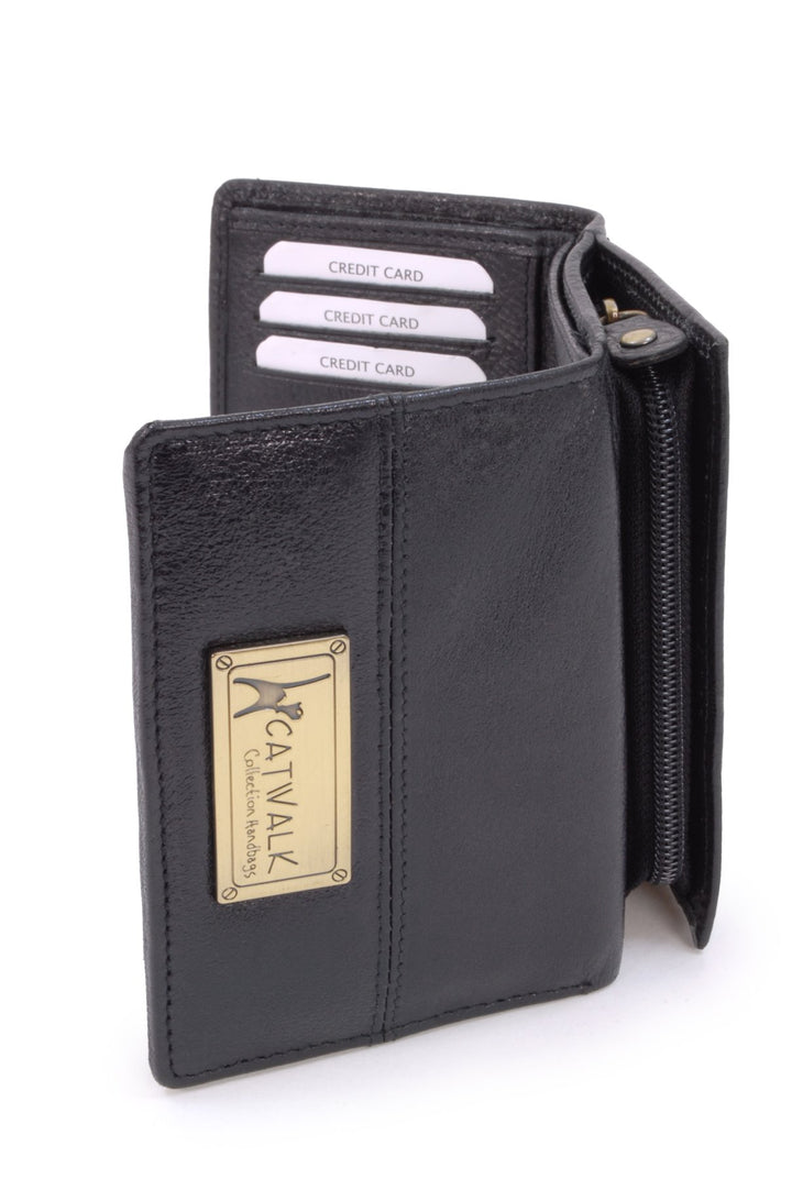 Catwalk Collection Handbags - Leder - Geldbörse/Damenbörse/Geldbeutel mit Geschenkbox - RFID - Victo