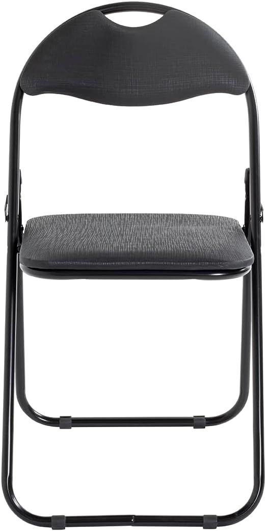 HAKU Möbel Klappstuhl 6er Set, Rücken gepolstert, schwarz, B 44 x T 47 x H 80 cm
