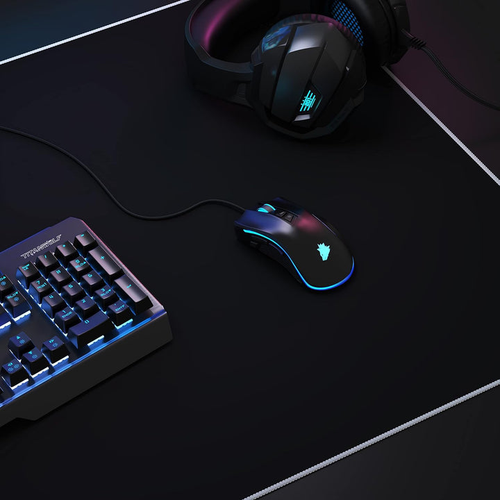 CSL - Übergrösse Mauspad Gaming Titanwolf 1200x600mm - XXXL Mousepad gross - Tischunterlage Large Si