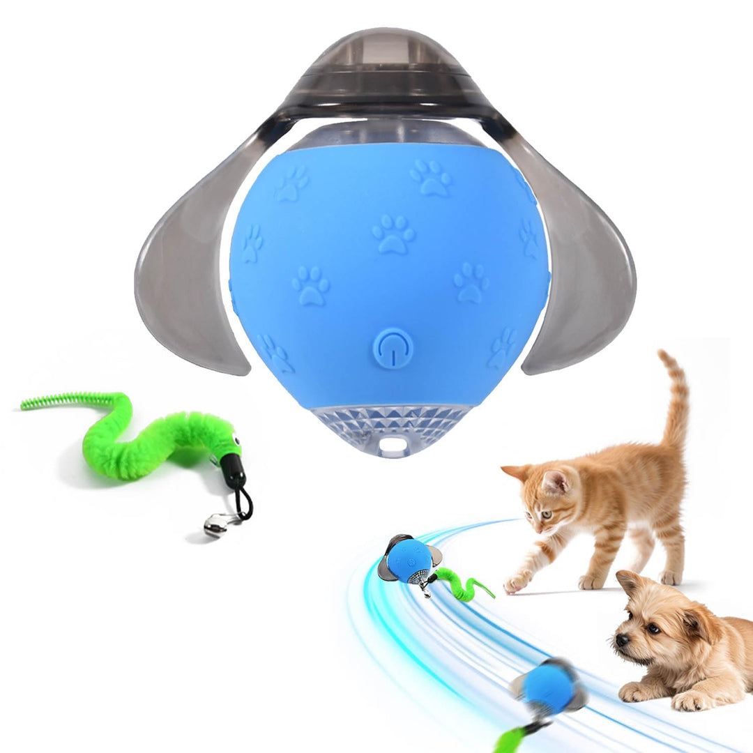 Interaktives Katzenspielzeug Elektrisch mit Federschwanz,2025 Neu Wiederaufladbares Firefly Interakt