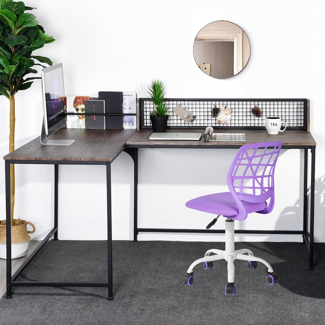 FurnitureR 2X Höhenverstellbarer Drehstuhl - Ergonomischer Schreibtischstuhl für Kinder/Jugendliche,