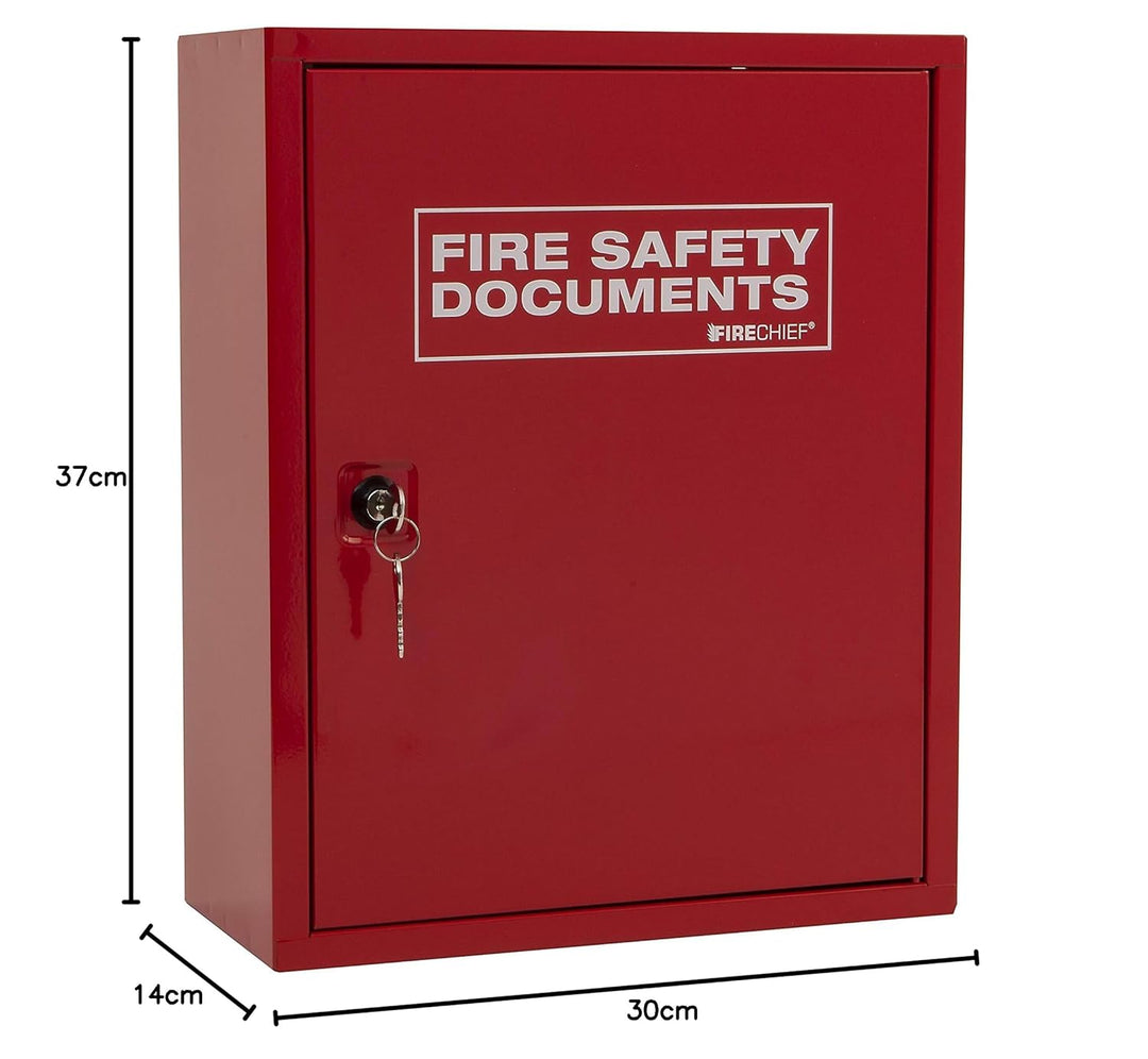 Firechief FMDCK/RED Dokumentenschrank mit Schloss, Rot