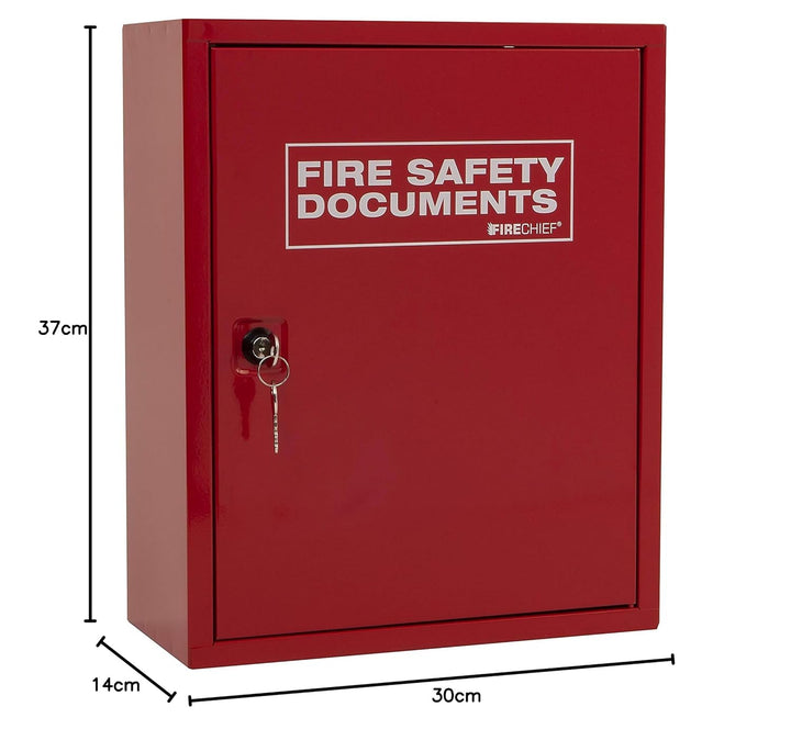 Firechief FMDCK/RED Dokumentenschrank mit Schloss, Rot