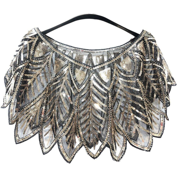 Damen Schal 1920er Jahre Schal Pailletten Perlen Abend Cape Art Vintage Schal Wraps Squined Sparking