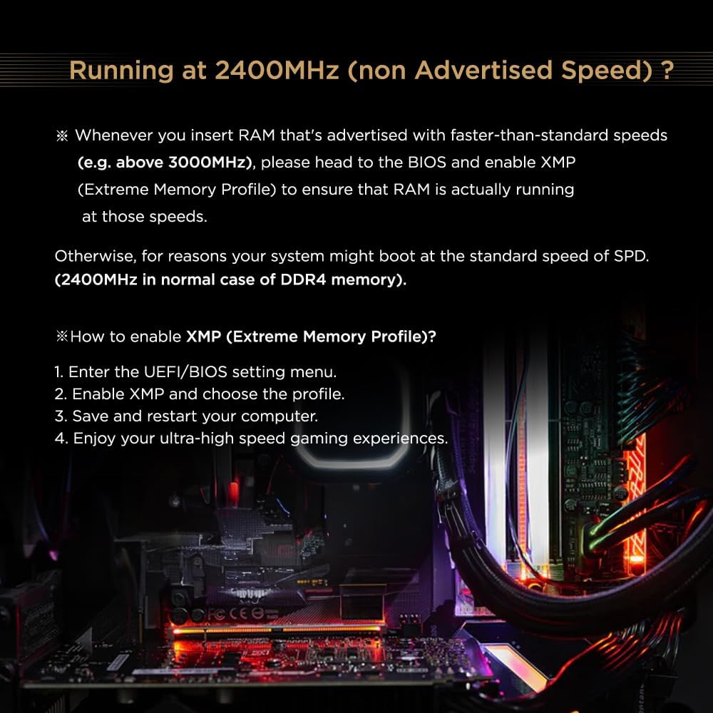 【RGB DDR4 RAM】 GIGASTONE Game Turbo 16GB Kit(2x8GB) DDR4 3200MHz PC4-25600 CL16-18-18-40 Intel XMP 2