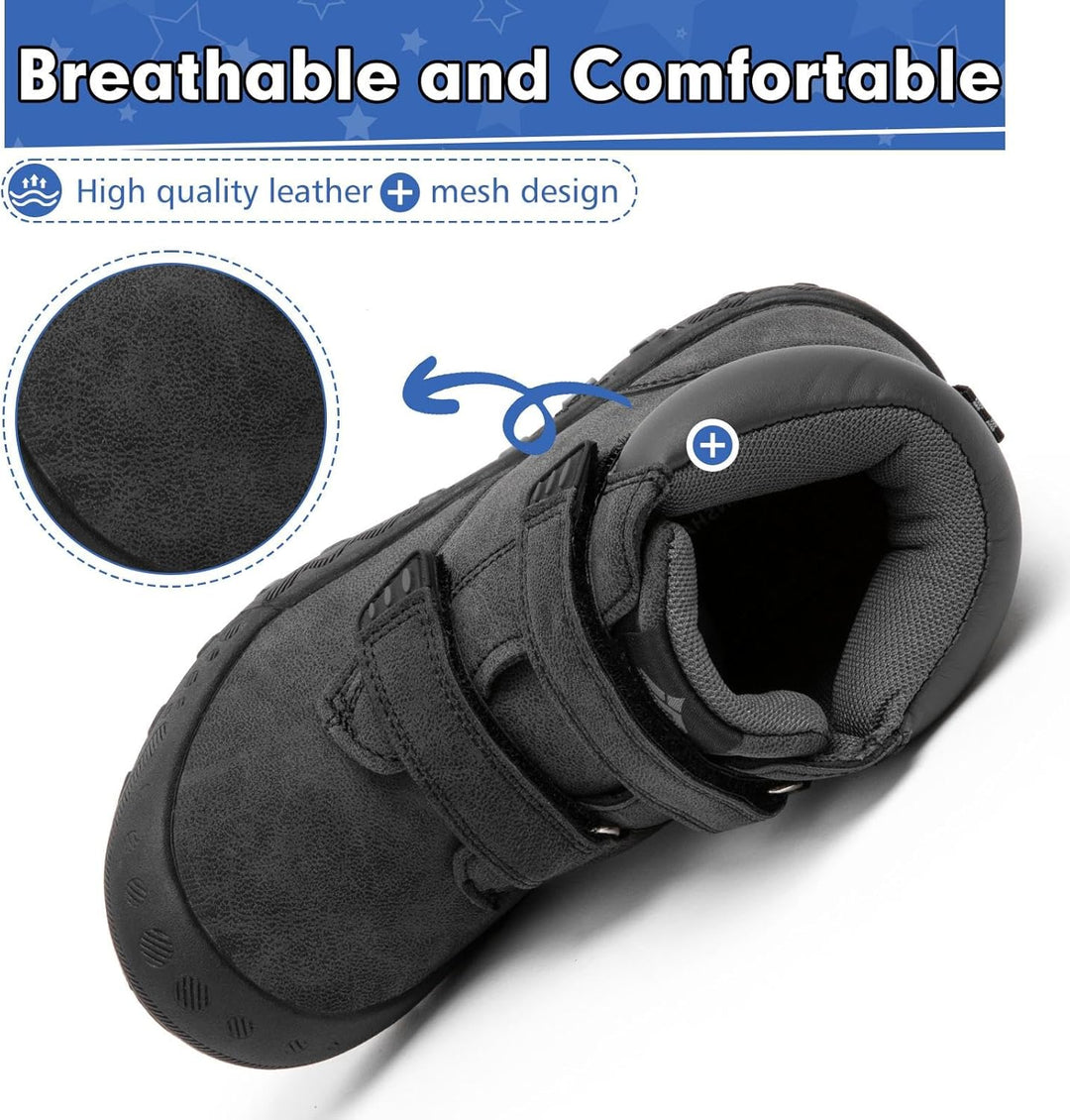 Mishansha Wanderschuhe Jungen Trekkingschuhe Mädchen rutschfest Outdoor Kinder Wanderstiefel 24-38 2
