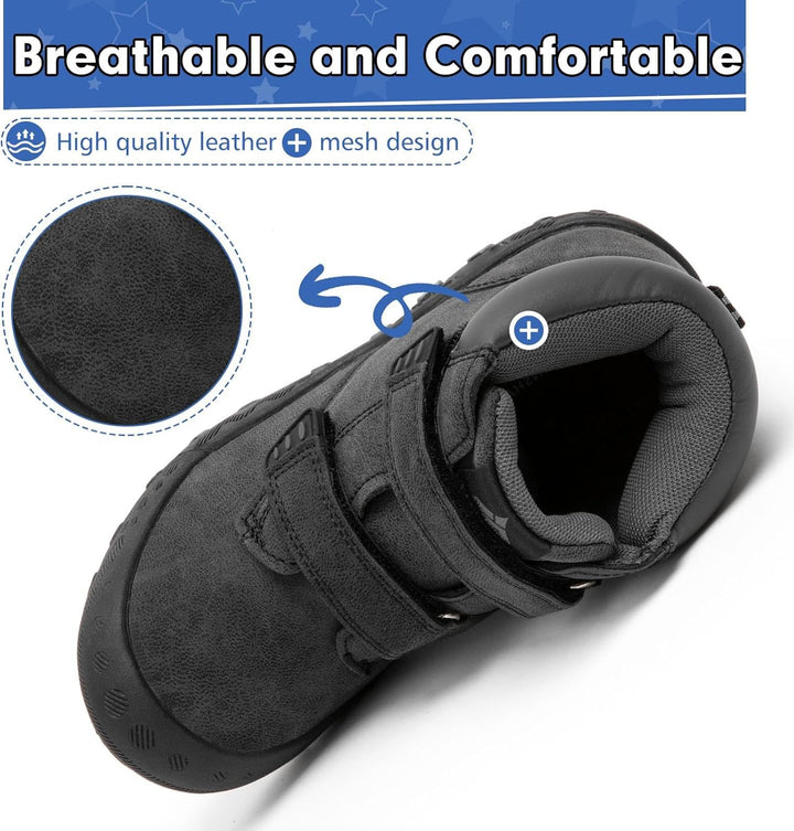 Mishansha Wanderschuhe Jungen Trekkingschuhe Mädchen rutschfest Outdoor Kinder Wanderstiefel 24-38 2