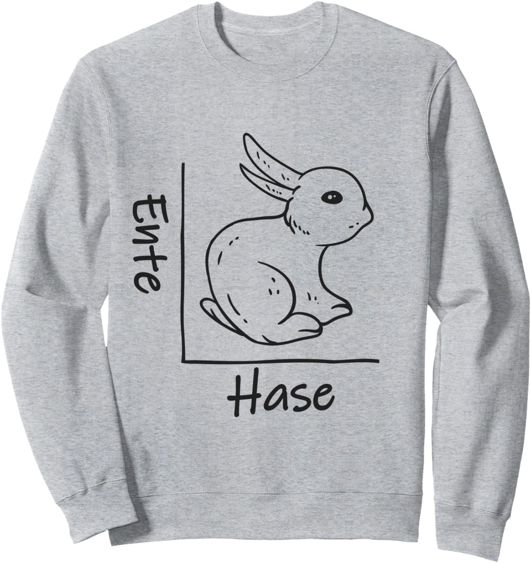 Wittgenstein Ente Hase Kaninchen Logik Optische Täuschung Sweatshirt