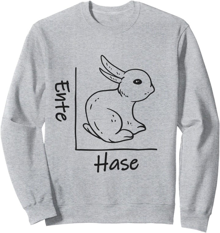 Wittgenstein Ente Hase Kaninchen Logik Optische Täuschung Sweatshirt