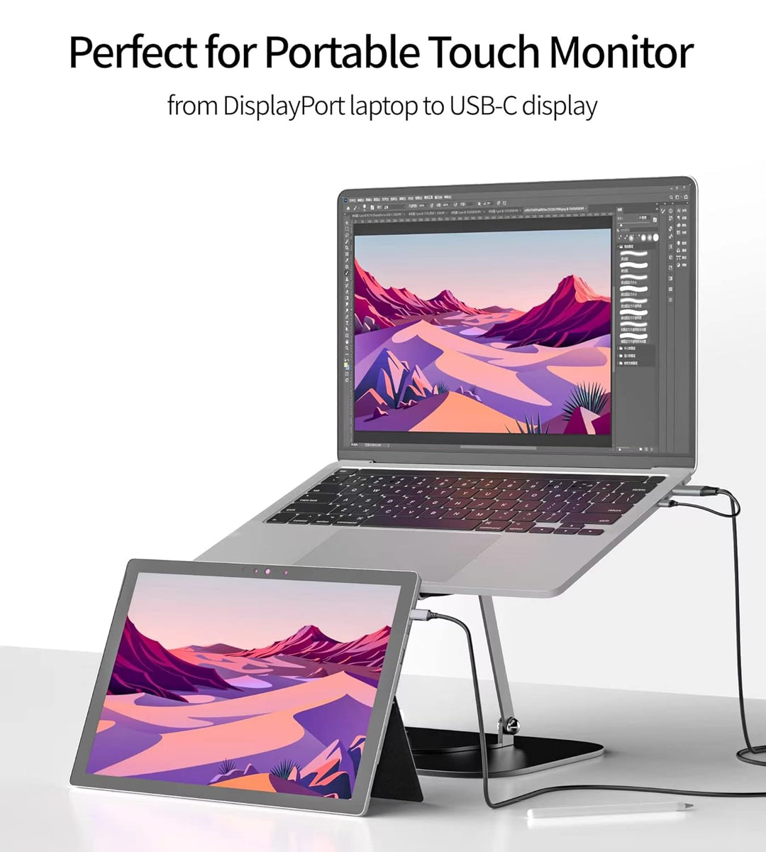fairikabe DisplayPort auf USB C 4K60Hz, unidirektionale DisplayPort-Quelle auf USBC-Ausgang (Stecker