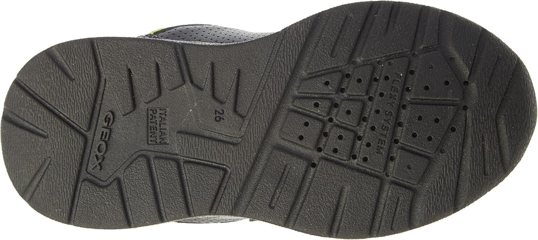 Geox Jungen B Pyrip Boy A Sneakers 21 EU Black Lime Green, 21 EU Black Lime Green
