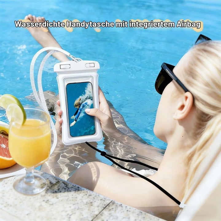 luftmatratze mit Netz, Pool matratze mit wasserdichter Handytasche wasserhängematte mit Netz, luftma