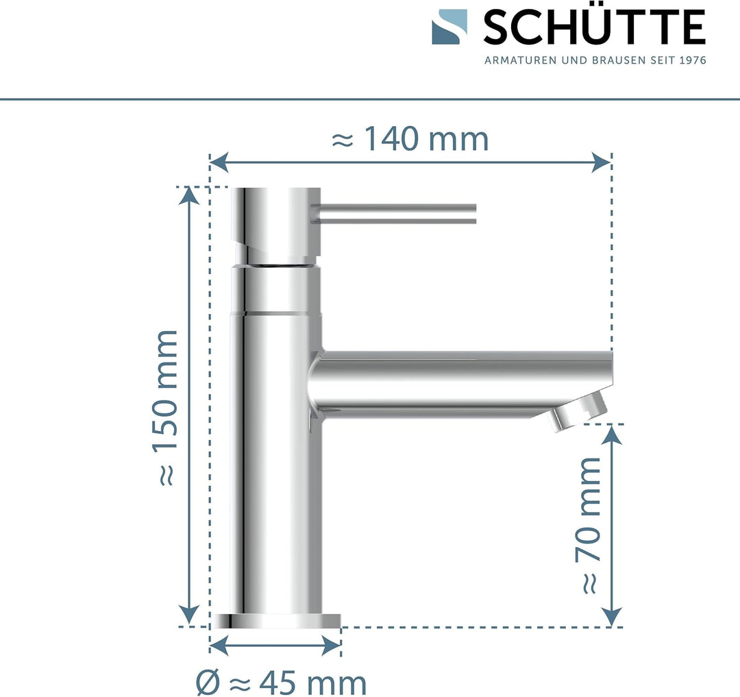 SCHÜTTE Kaltwasserhahn LAURANA 35911, Wasserhahn Bad nur für Kaltwasser, Waschtischarmatur im Gäste-