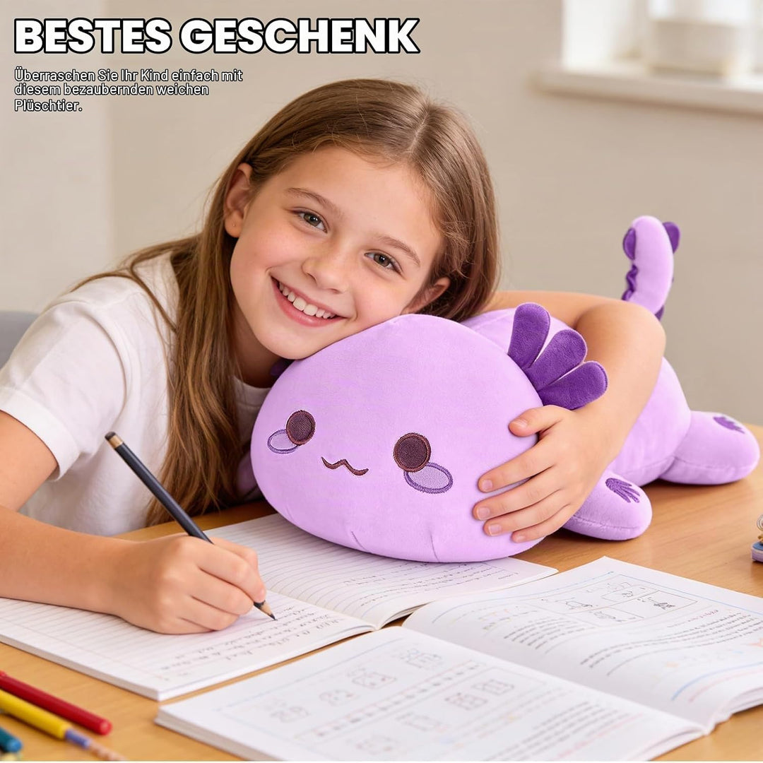 shownicer Plüschtier Axolotl Stofftier Kawaii Salamander Plüsch, Axolotl Kuscheltier Plüschkissen Sp
