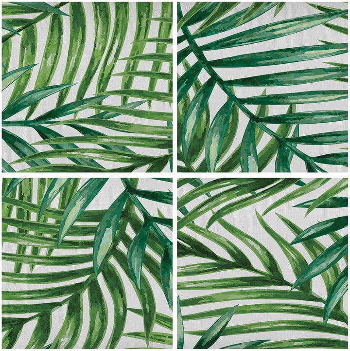 Bilder auf Leinwand Palme Blatt grün Leinwandbild mit Rahmen 70x50cm Wandbilder Dekoration Wohnzimme