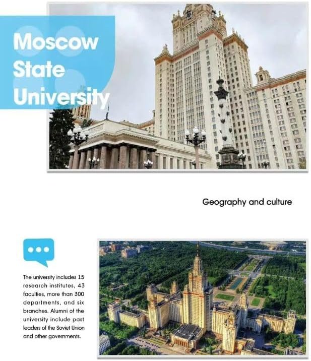 WANGE Architekturmodell zum Zusammenbauen mit Bausteinen. Staatliche Universität Moskau Lomonossow M