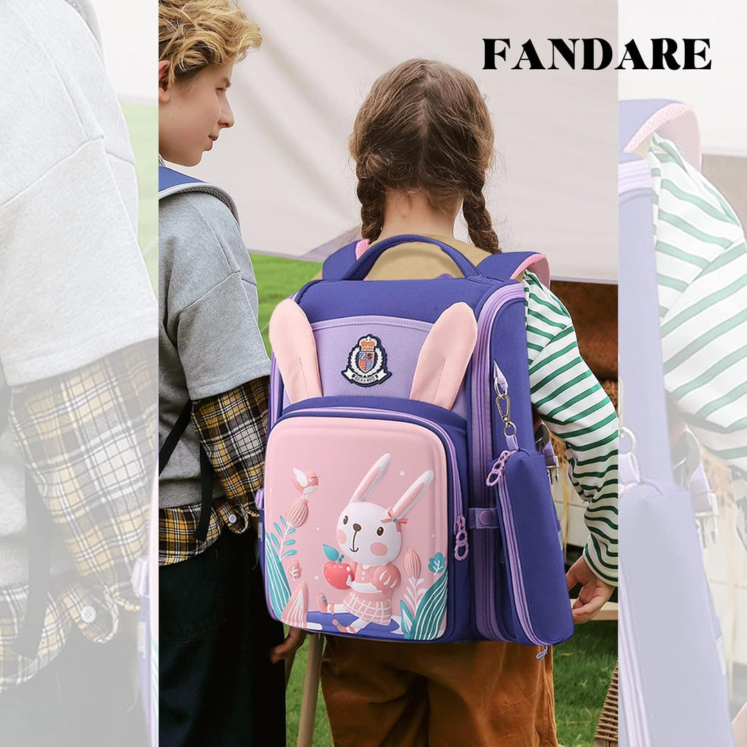 FANDARE Niedlich Kinderrucksack Schulranzen Reflektierend Schultaschen Jungen Mädchen Schulrucksack