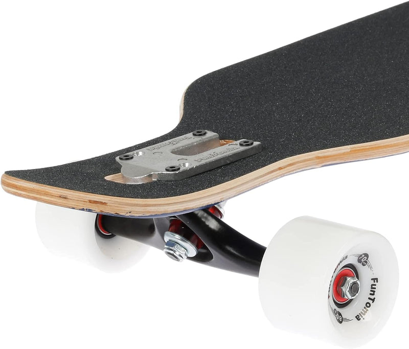 FunTomia Longboard mit 3 Flex Stufen Drop Through Cruiser Komplettboard Mach1 Speed Kugellager T-Too