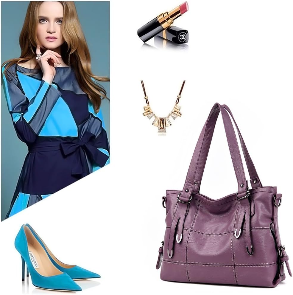 DEERWORD Damen Taschen Handtaschen Elegant Frau Schultertaschen Lack PU-Leder Henkeltaschen Schwarzr