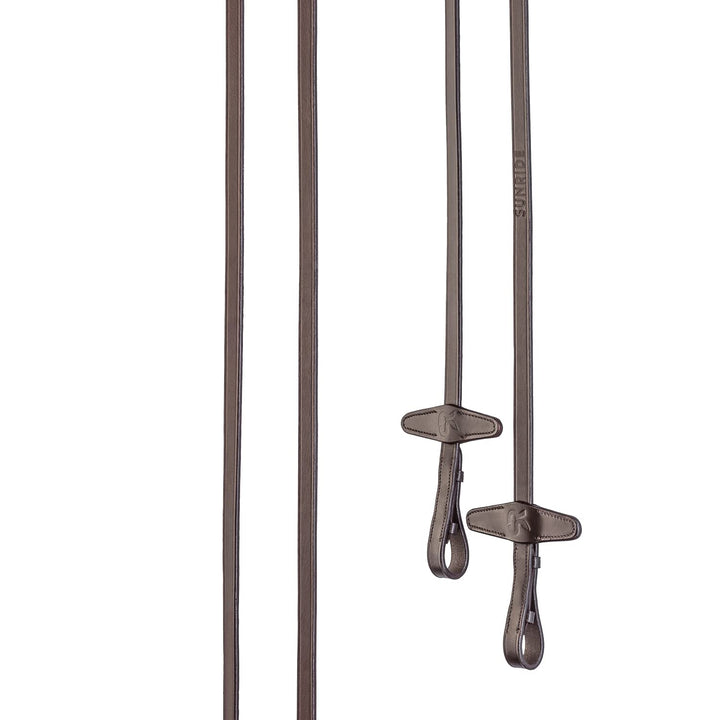 SUNRIDE teilbare Lederzügel ohne Stege für Pferde, aus weichem Echtleder (Full 280 cm, braun) Full (