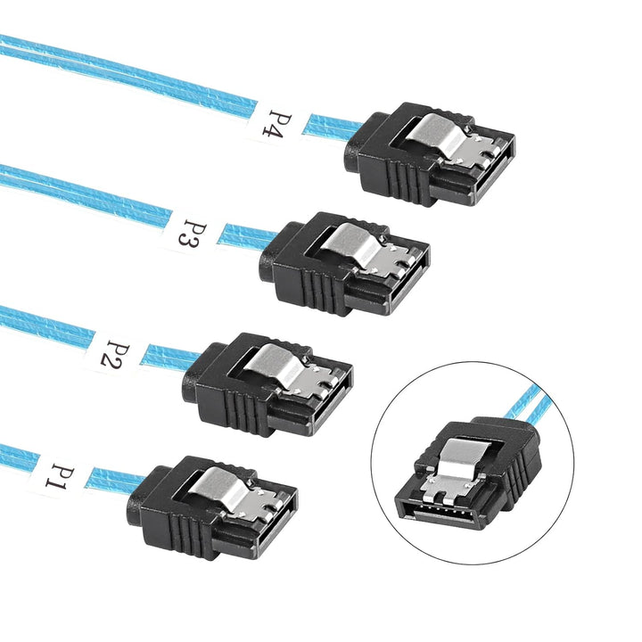 XMSJSIY Slimline SAS 4.0 SFF-8654 4i 38 Pin Host zu SATA 7 Pin X4 Ziel Festplatte Server Datenübertr
