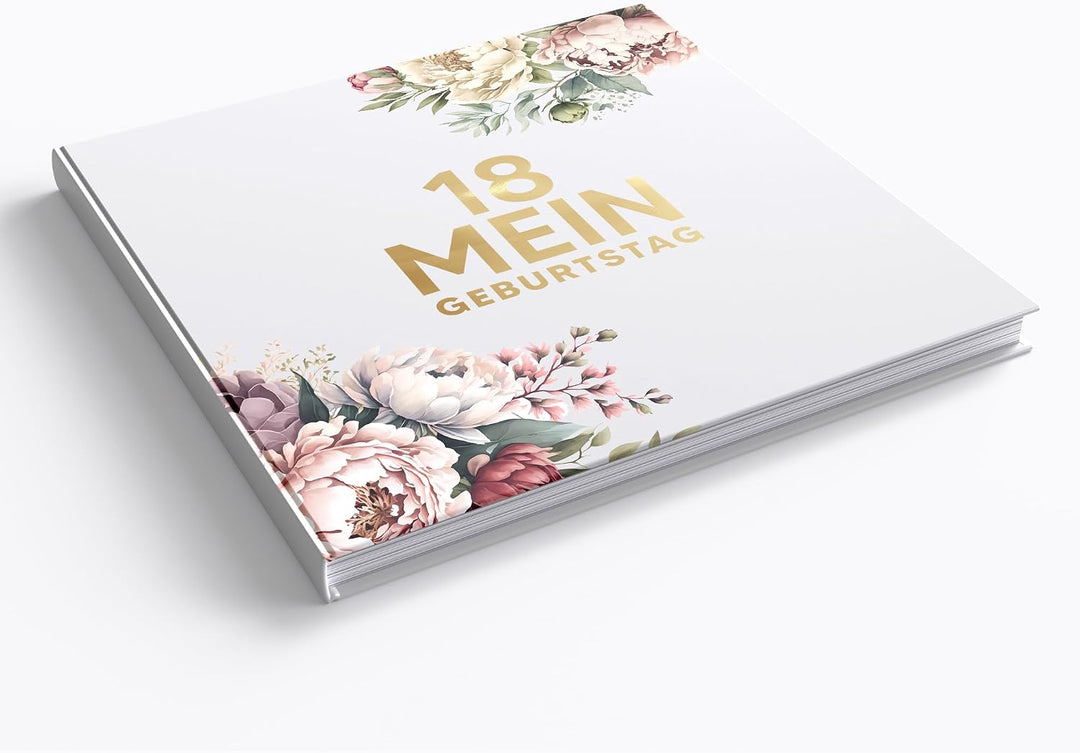 18. Geburtstag Gästebuch mit Weinetiketten – Erinnerungsbuch Vintage Look Geschenk für Familie &amp; Fre