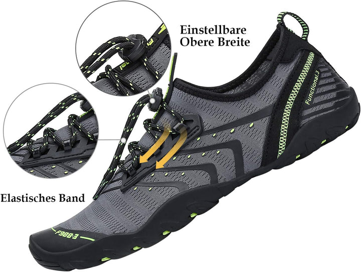 SAGUARO Badeschuhe für Herren Damen - 7/9 Drainagelöcher Schnelltrocknende rutschfest, Gr 35-48 42 E