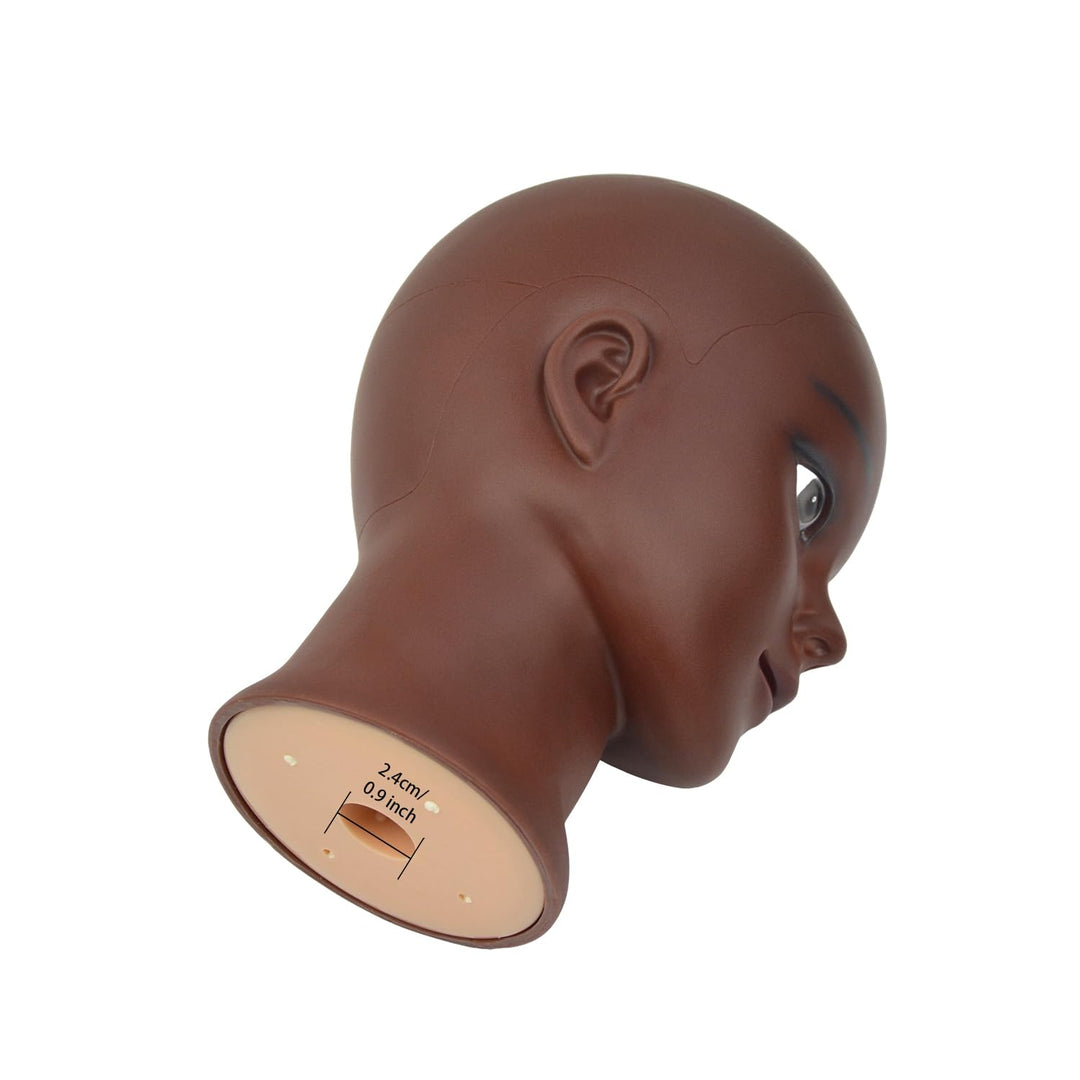 YTBYT Glatze Mannequin Kopf Perücke Making Kopf Professionelle Kosmetologie Puppe Kopf für Perücke M