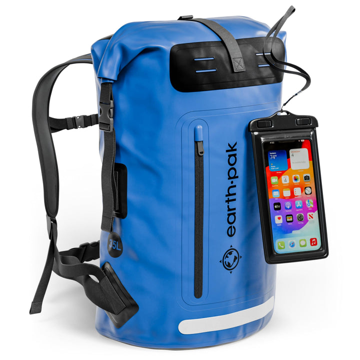 Earth Pak wasserdichter Rucksack – 35L / 55L Waterproof Backpack mit leistungsstarkem Rolltop Rollve