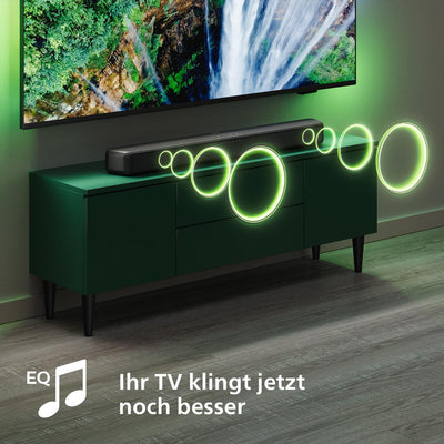 Philips TAB5109 Soundbar 2.0-2 Kanal 120W, DTS Virtual X, Bluetooth 5.4, HDMI ARC, optische Verbindu