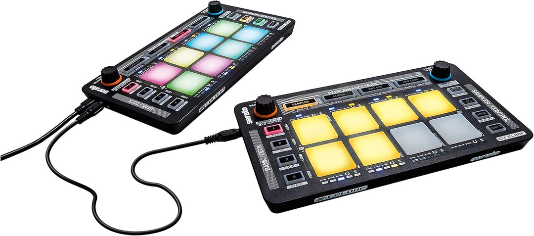 Reloop Neon – Add-On USB DJ Controller mit anschlagdynamischen RGB-Performance-Drumpads, Plug and Pl