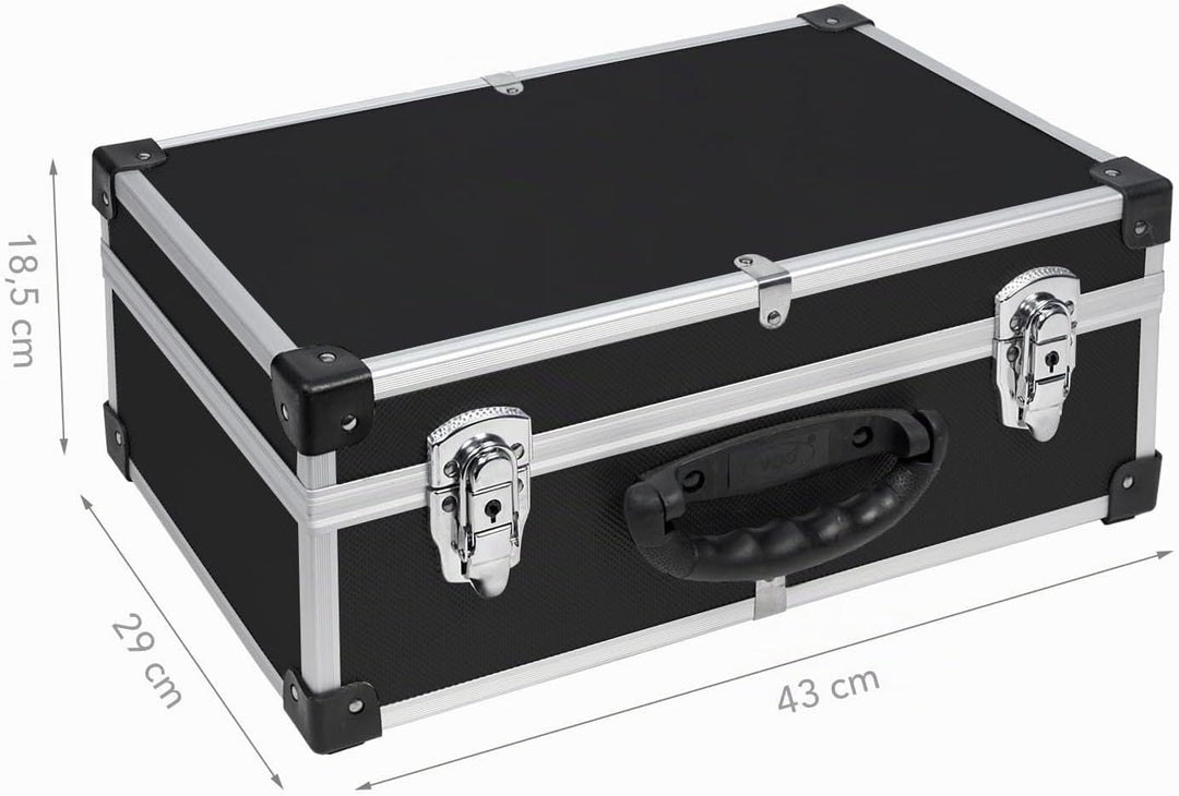anndora CD Koffer für 60 Standard CD Cases - 43 x 29 x 18,5 cm - Schwarz 60 CD&