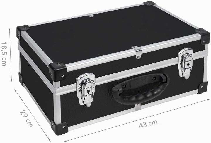 anndora CD Koffer für 60 Standard CD Cases - 43 x 29 x 18,5 cm - Schwarz 60 CD&