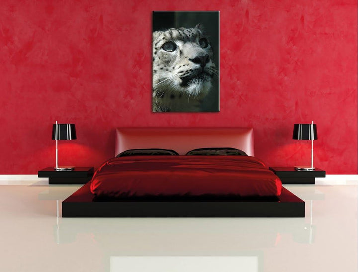 Pixxprint Leopard, Format: 100x70 auf Leinwand, XXL riesige Bilder fertig gerahmt mit Keilrahmen, Ku