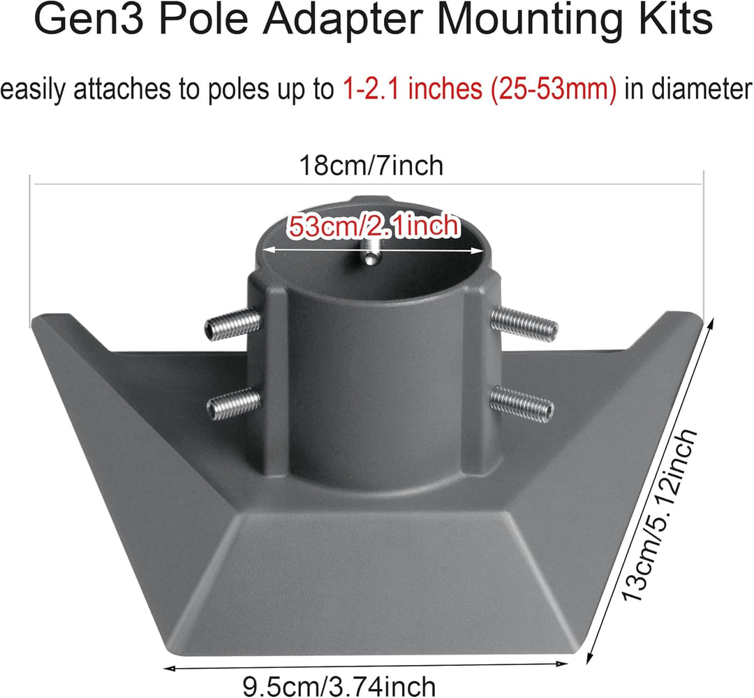 Starlink Gen 3 Rohradapter für Starlink, Montageset für Starlink, V3 Pole Mount, Gen 3 Mount Kit für