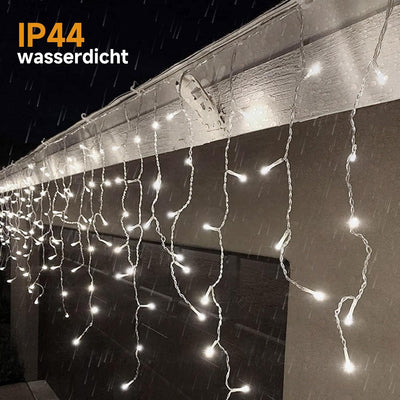 LED Eisregen Lichterkette Aussen, WOWDSGN 15M 660LED Eiszapfen Lichterkette mit Timer 8 Modi IP44 wa