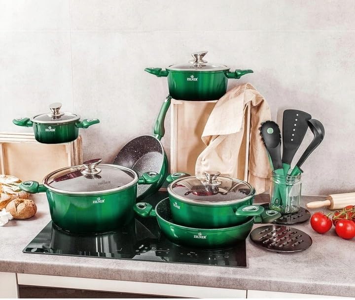 21-tlg Topfset Kochgeschirr-Set Zl-8542 Pots & Pans Coated, Cooking Pot Set, Induction Pots Set, Coo