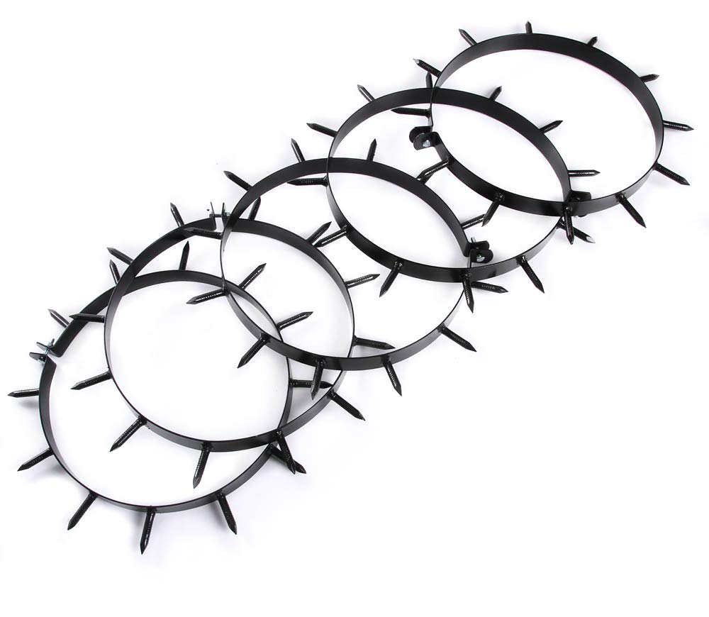 rg-vertrieb Rasen - Aerator Set für Walze Rasenlüfter Gartenwalze Arefizierer 5-teilig schwarz 12 Do